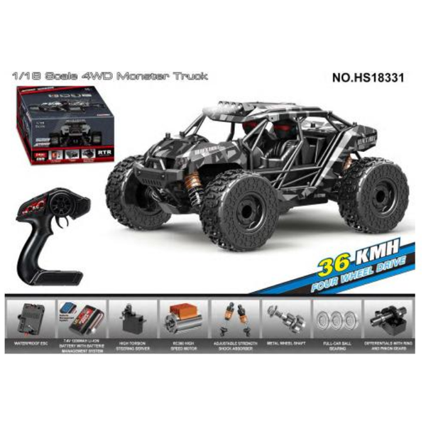 Tornado RC 1/18 4WD RTR 2.4GHz 35KM High Speed RC Assault Truck V2