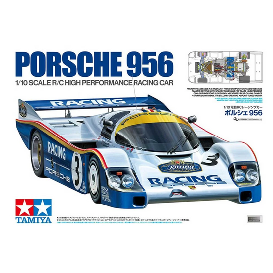Tamiya Porsche 956 Le Mans 1/10 2WD On-Road RC Car Kit (Limited Edition) - 47508