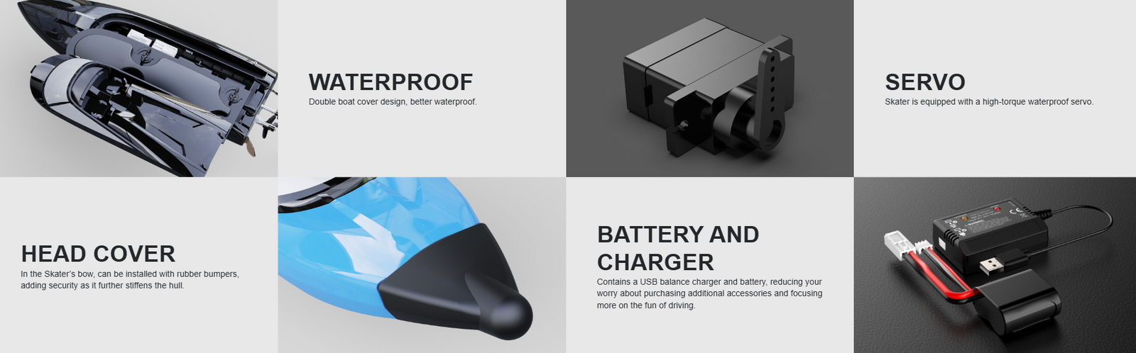 UDI Skater Deep V Electric RTR RC Boat - UDI-034