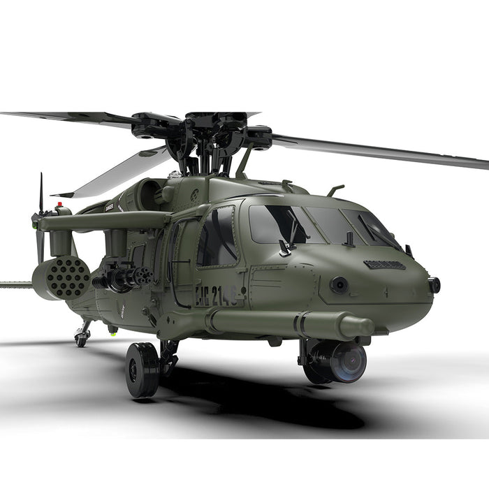 YXZNRC UH60 Black Hawk 1/47 Scale Dual Brushless Motor RC Helicopter with 6-axis Gyro 2.4G 6CH Flybarless 3D