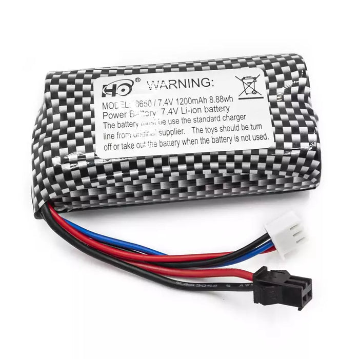 7.4V 1200MAH RECHARGEABLE LITHIUM BATTERY PACK