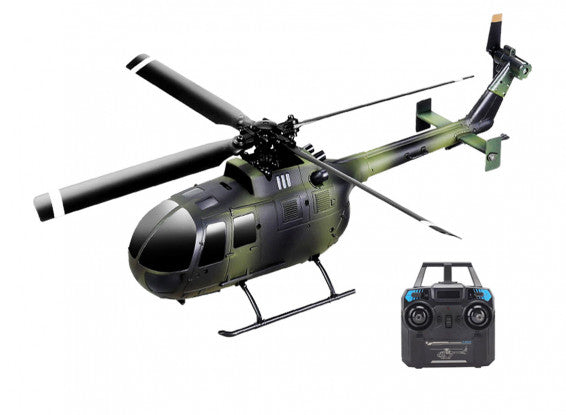 RC ERA BO-105 C186 2.4G 4CH 6-Axis Gyro Flow Localization Flybarless RTF Helicopter (Grey / Camouflage)