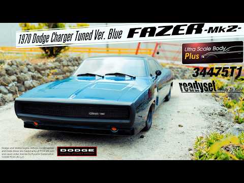 Kyosho Fazer MK2 FZ02L 1970 Dodge Charger Tuned Ver. RC Car Electric 4WD 1/10 Scale RTR - Blue KYO-34475T1