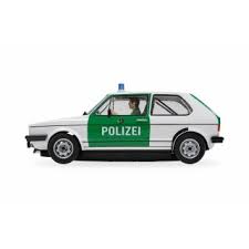 SCALEXTRIC C4572 VOLKSWAGEN GOLF MK1 POLIZEI 1/32 SCALE SLOT CAR
