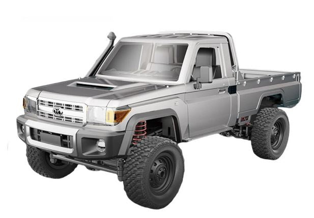 Toyota Land Cruiser LC79 1/12 Scale 4WD RC Crawler with LED Lights - Graphite Grey