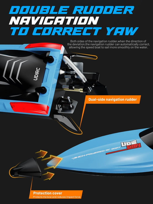 UDIRC Brushless Motor High Speed RC Boat with LED lighting set - UDI-025