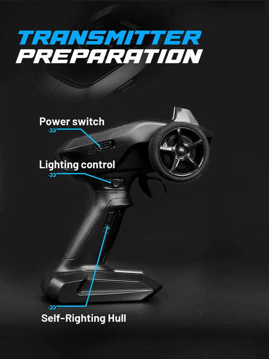 UDIRC Brushless Motor High Speed RC Boat with LED lighting set - UDI-025