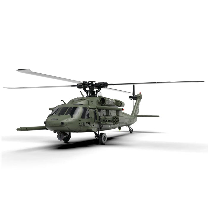 YXZNRC UH60 Black Hawk 1/47 Scale Dual Brushless Motor RC Helicopter with 6-axis Gyro 2.4G 6CH Flybarless 3D