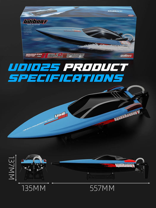 UDIRC Brushless Motor High Speed RC Boat with LED lighting set - UDI-025