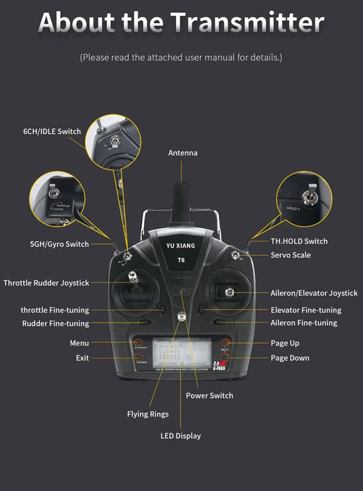 YXZNRC UH60 Black Hawk 1/47 Scale Dual Brushless Motor RC Helicopter with 6-axis Gyro 2.4G 6CH Flybarless 3D