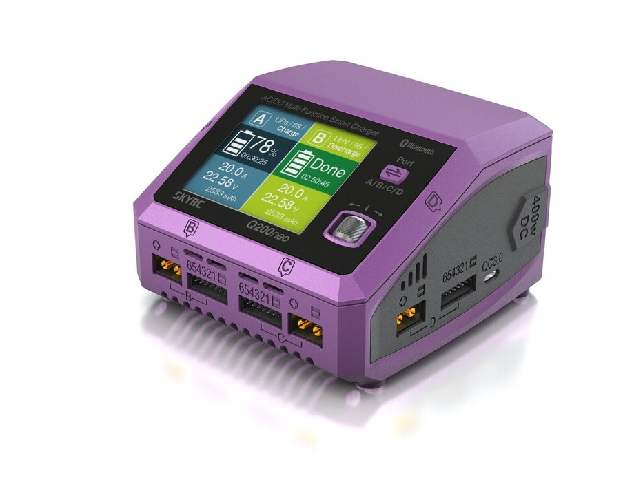 SkyRC Q200neo Quattro AC/DC (200/400W) Quad Port Smart Charger