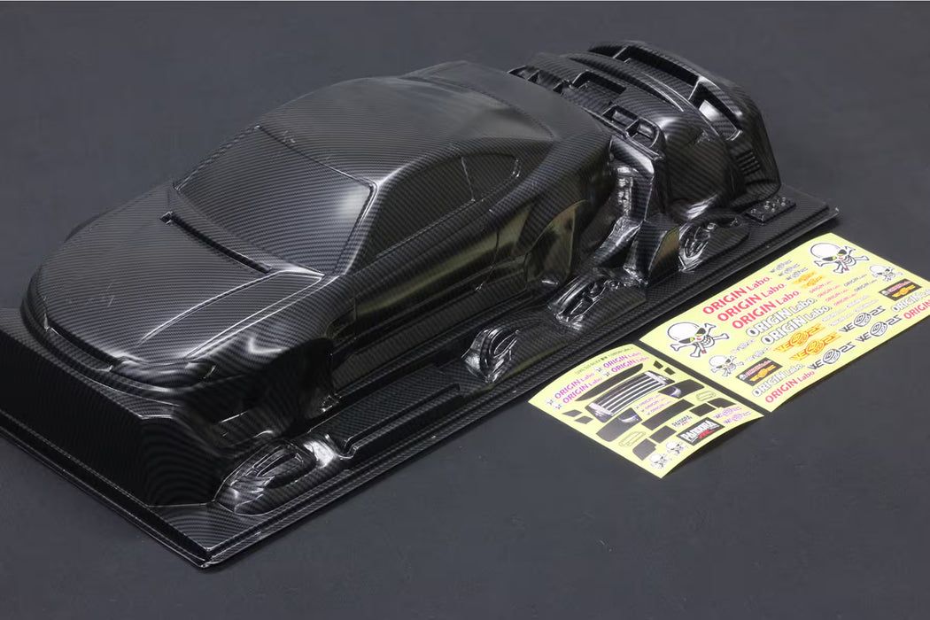 Pandora RC 1/10 Nissan S15 Silvia Raijin Thunder God Unpainted Body Shell - Carbon Edition - FCB-195C