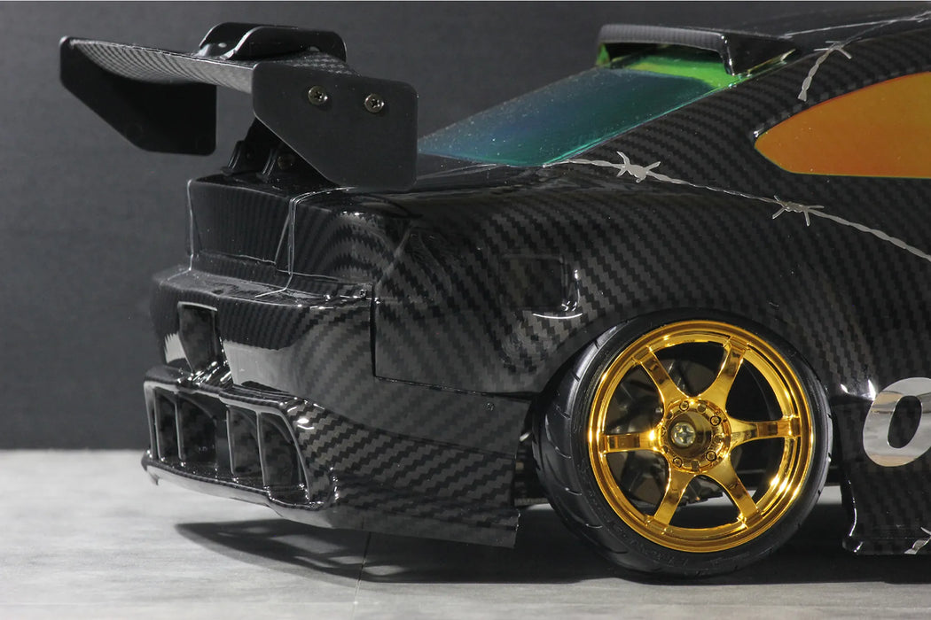 Pandora RC 1/10 Nissan S15 Silvia Raijin Thunder God Unpainted Body Shell - Carbon Edition - FCB-195C