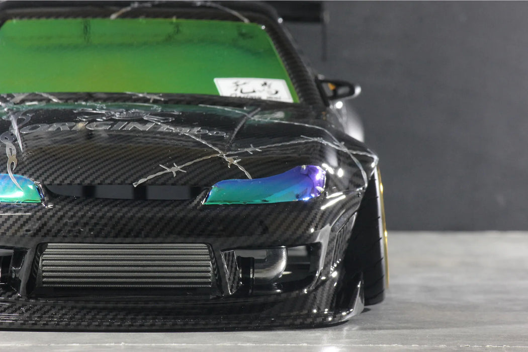 Pandora RC 1/10 Nissan S15 Silvia Raijin Thunder God Unpainted Body Shell - Carbon Edition - FCB-195C