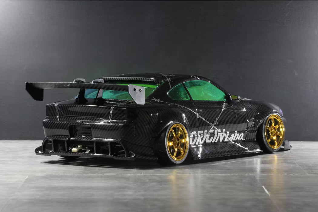Pandora RC 1/10 Nissan S15 Silvia Raijin Thunder God Unpainted Body Shell - Carbon Edition - FCB-195C