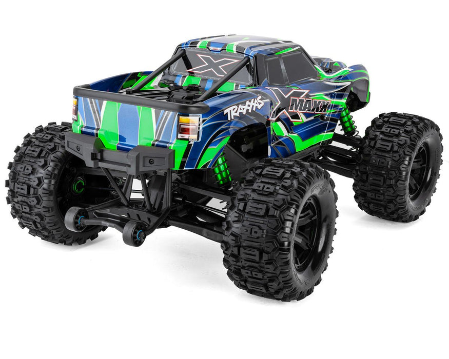 Traxxas X Maxx Belted 1/5 scale 8S 4WD Electric Brushless Off Road RC Monster Truck with Belted tyres - 77096-4 Blue