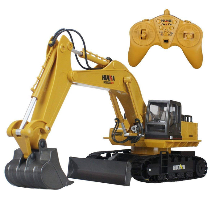 HUINA 1:16 Scale 2.4 Ghz 11 Channel RC Excavator - 1510 with 680-Degree Rotation