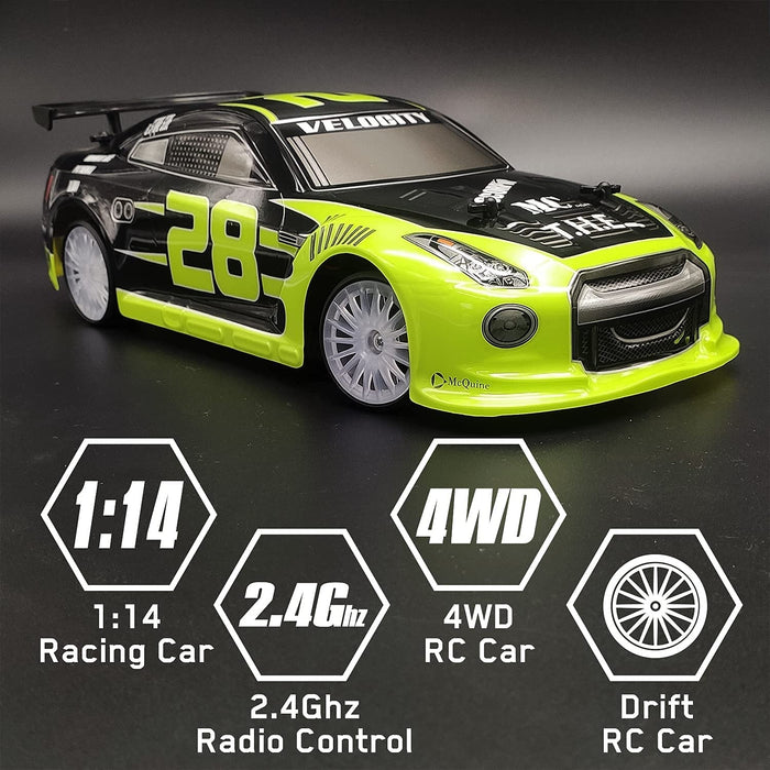 1:14 scale GTR 4WD Sports Racing Drift & On Road RC Car - RTR With LED Lights