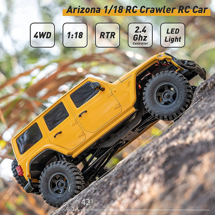 EAZYRC 1/18 Scale Arizona Mini 4WD RC Crawler with Battery Charger