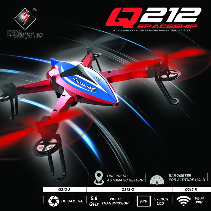 WL Toys Q212K (Ready to Fly) Spaceship FPV Quadcopter w/ WiFi & HD Camera (Mode 2)