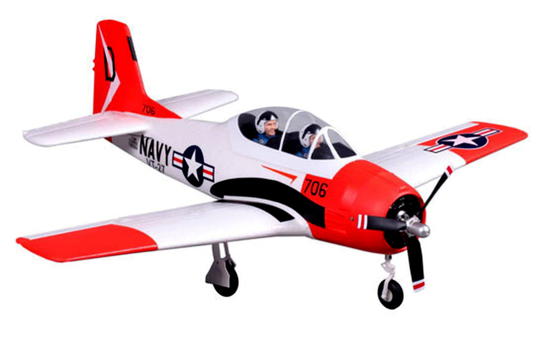 FMS T28 TROJAN 800MM RED & WHITE (V2) PNP (REFLEX V2 SYSTEM INCLUDED)