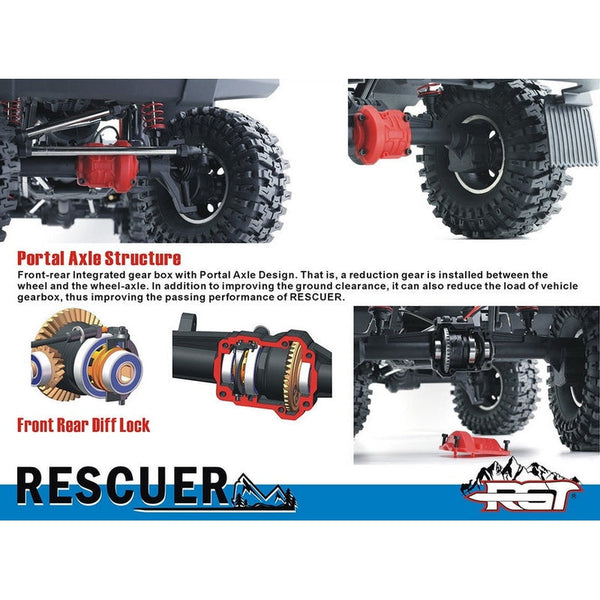 RGT Land Cruiser LC76  1/10 Rescuer 4WD Electric RC Rock Crawler with Diff Lock