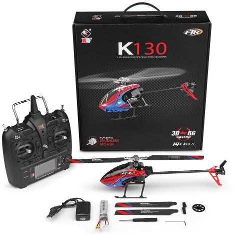 XK K130 RC Helicopter 2.4G 6CH Brushless 3D6G Flybarless RTF (Compatible w/ FUTABA Tx)