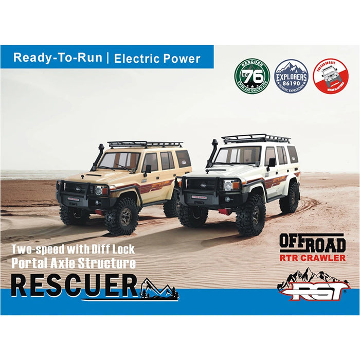 RGT Land Cruiser LC76 1/10 Rescuer 4WD Electric RC Rock Crawler with D ...