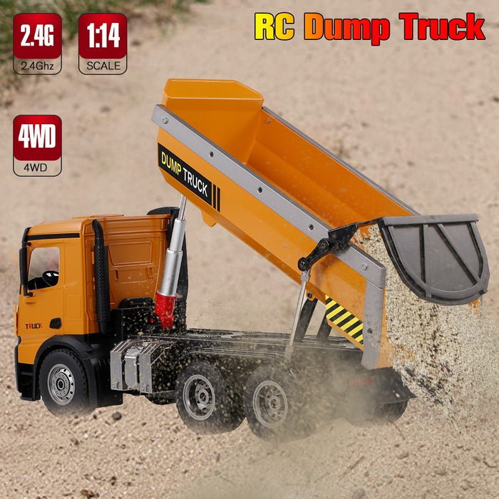 Wltoys 14600 2.4Ghz 1/14 Scale RC Dump Truck with LED Lights and Simulation Sound