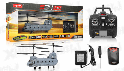 RC Chinook Helicopter with 2.4Ghz Radio and Gyroscopic Stabilization System