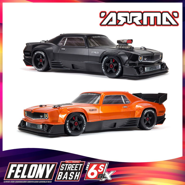 ARRMA 1/7 FELONY 6S BLX Street Basher Electric Brushless On Road RC Car