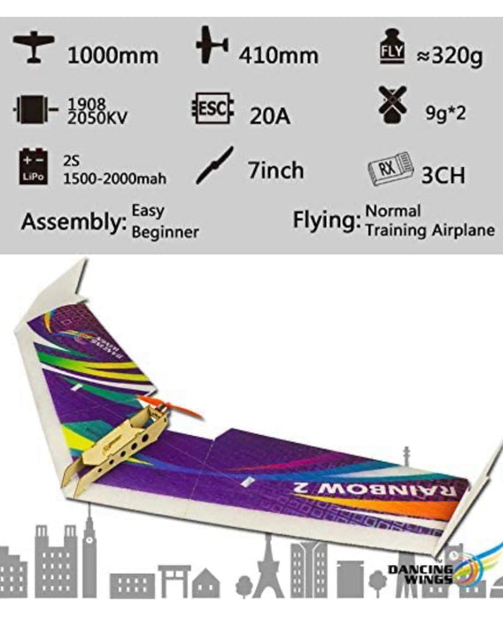 Dancing Wings Hobby E0604 RC Airplane 3CH Radio Remote Controlled with Electronics