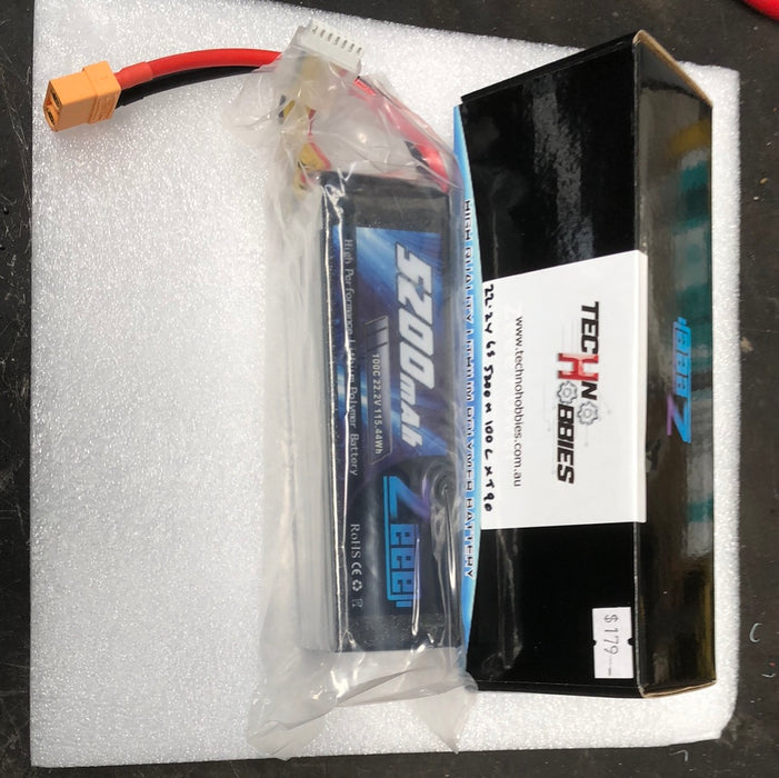 Techno Hobbies 6S Lipo Battery 6000mAh 22.2V 100C Hard Case Battery with EC5 Connector for RC Cars and Trucks