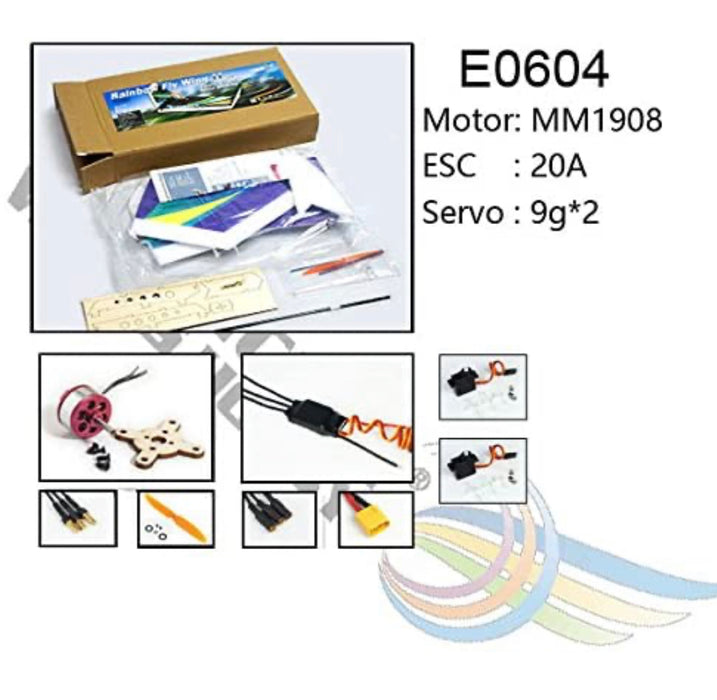Dancing Wings Hobby E0604 RC Airplane 3CH Radio Remote Controlled with Electronics
