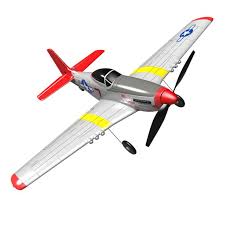 Volantex RC Mini Mustang P-51D EPP 400mm Wingspan 2.4G 6-Axis Gyro RC Airplane Trainer Fixed Wing RTF One Key Return for Beginner