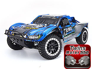 Remo Hobby 1/8-SCALE ELECTRIC 4WD 2.4GHZ RC OFF-ROAD BRUSHED SHORT-COURSE TRUCK 9EMU(twin motors)
